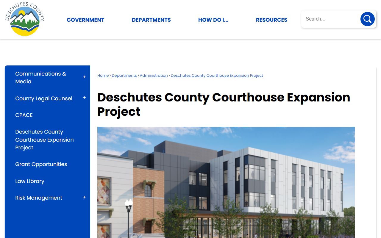 Deschutes County courthouse expansion and court records access