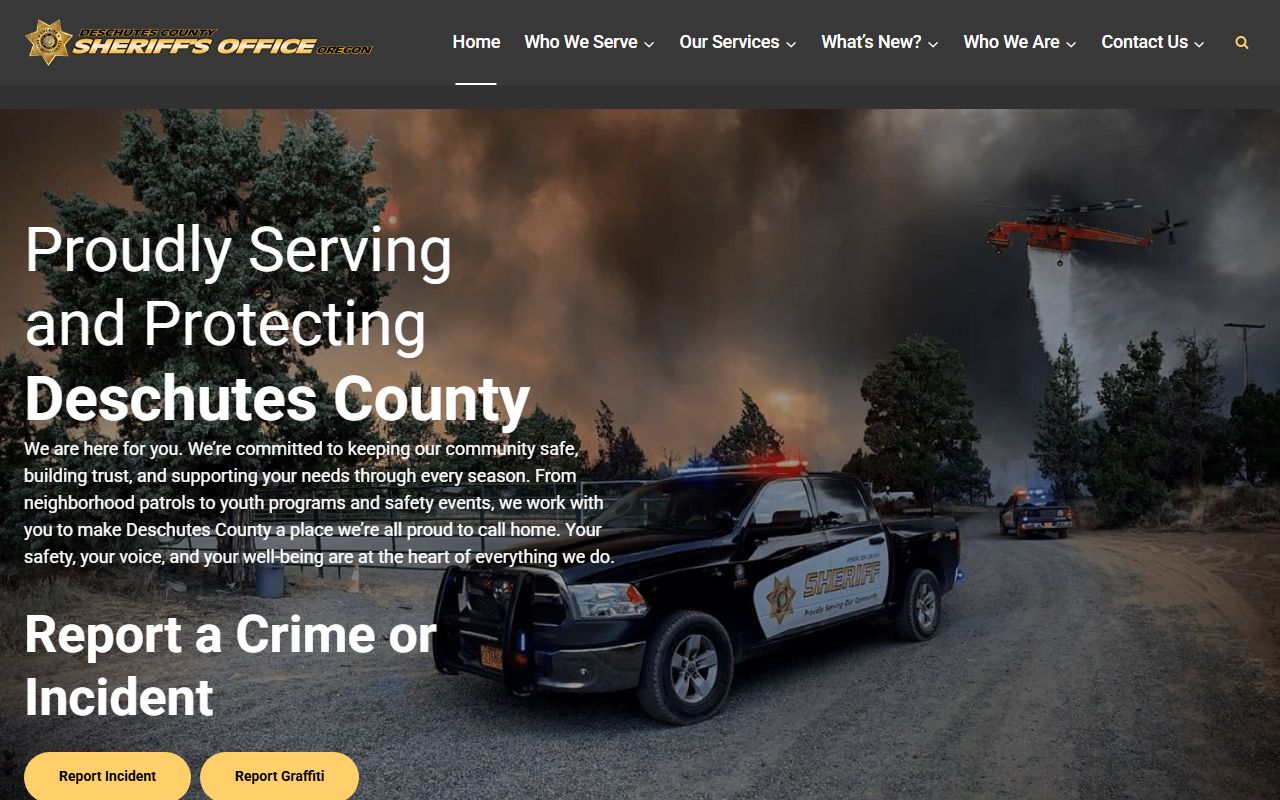 Deschutes County sheriff and jail records source
